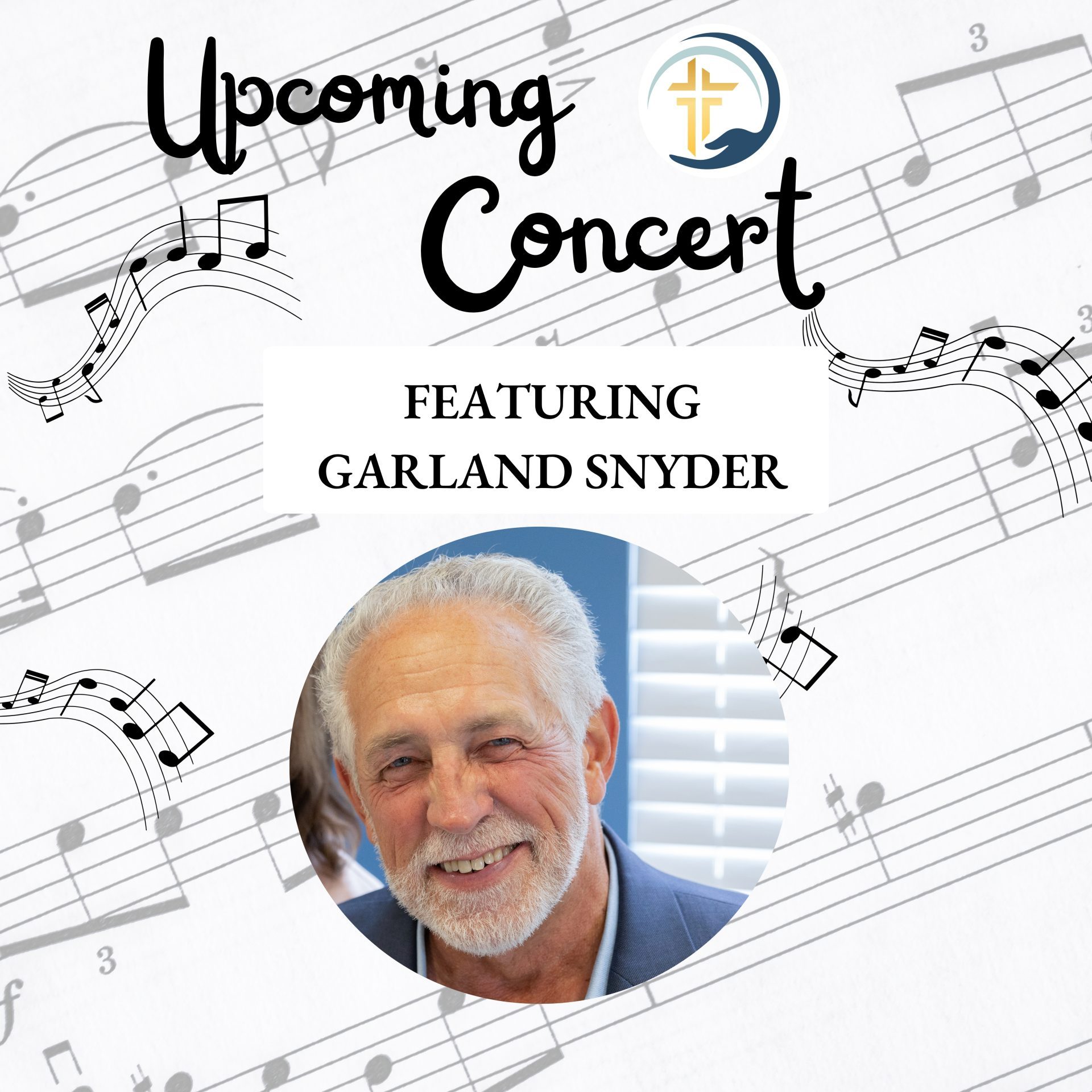 White Minimalist Music Concert Landscape Banner (5 x 5 in)